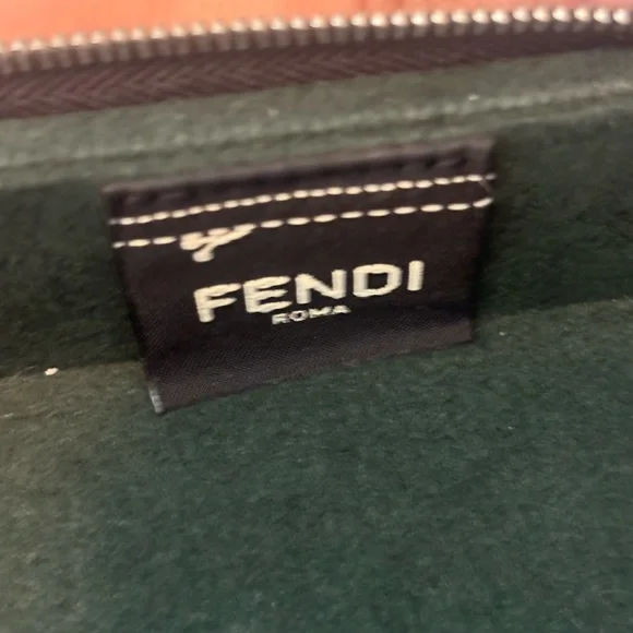 FENDI Zucca Monogram Logo Black & Grey Vanity Zippy Case Box NEW